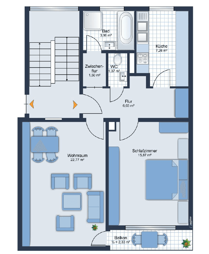 Prodej bytu 2+1 60 m², Zwernberger Weg 11, Nürnberg, Bavorsko Prodej bytu 2+1 60 m², Zwernberger Weg 11, Nürnberg, Bavorsko