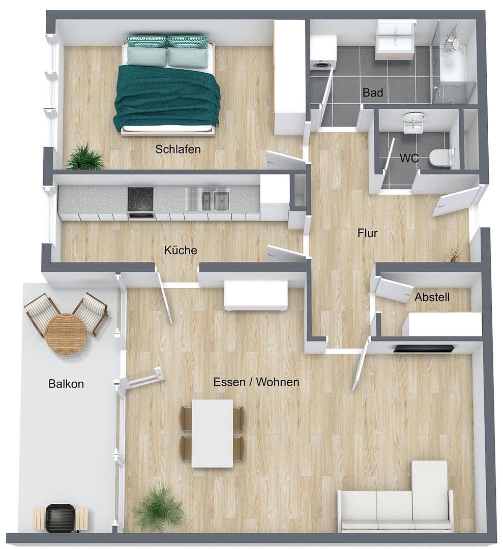 Prodej bytu 2+1 71 m², Kempten (Allgäu), Bavorsko Prodej bytu 2+1 71 m², Kempten (Allgäu), Bavorsko