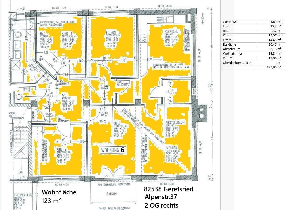 Pronájem bytu 4+1 124 m², Alpenstr.37, Geretsried, Bavorsko Pronájem bytu 4+1 124 m², Alpenstr.37, Geretsried, Bavorsko