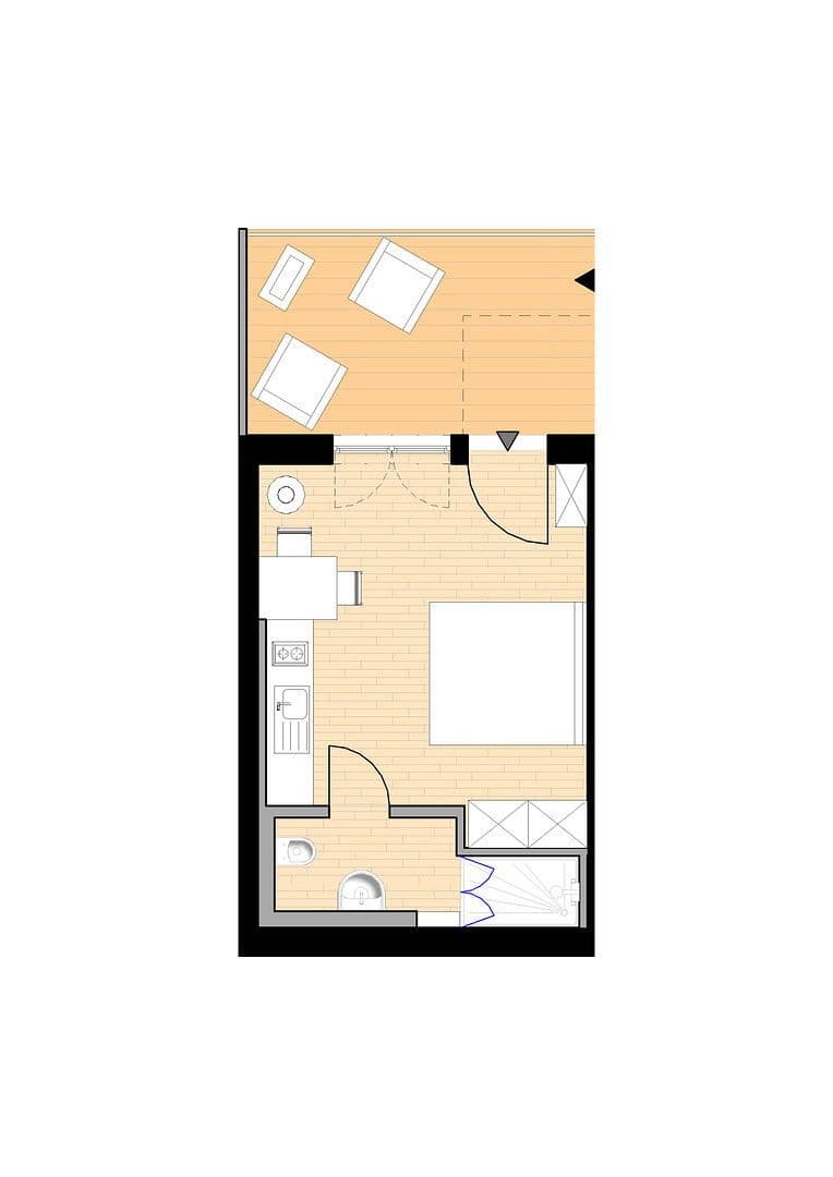 Pronájem bytu 1+1 24 m², Ezanvillestr. 14, Heidelberg, Bádensko-Württembersko Pronájem bytu 1+1 24 m², Ezanvillestr. 14, Heidelberg, Bádensko-Württembersko
