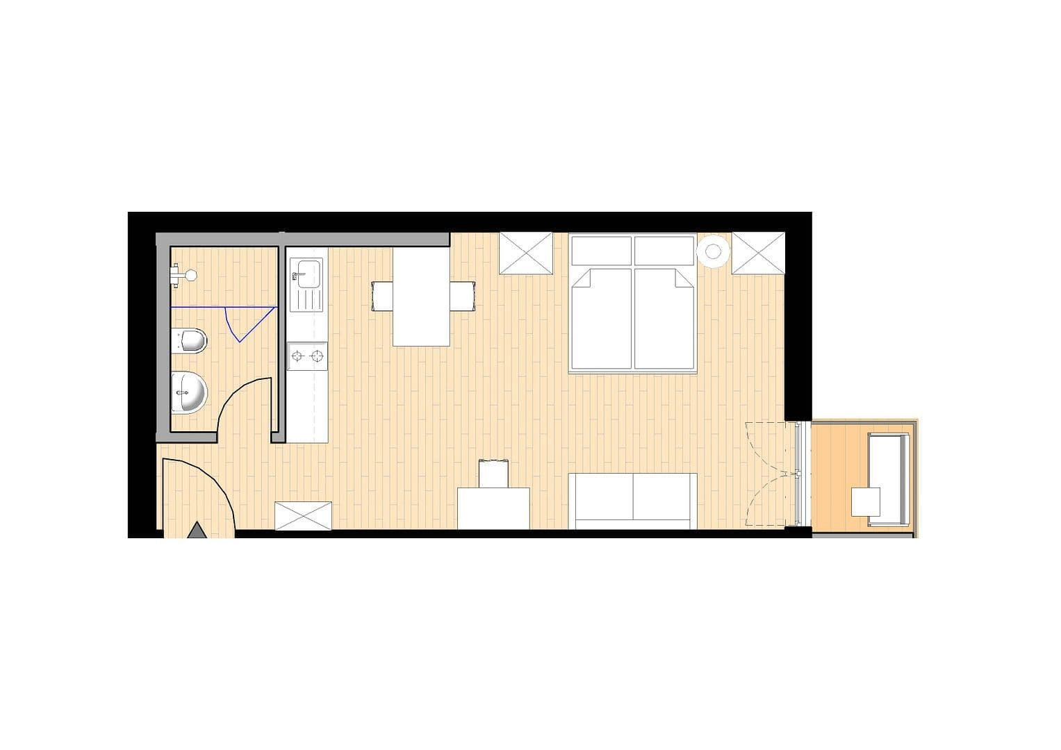 Pronájem bytu 1+1 24 m², Ezanvillestr. 14, Heidelberg, Bádensko-Württembersko Pronájem bytu 1+1 24 m², Ezanvillestr. 14, Heidelberg, Bádensko-Württembersko