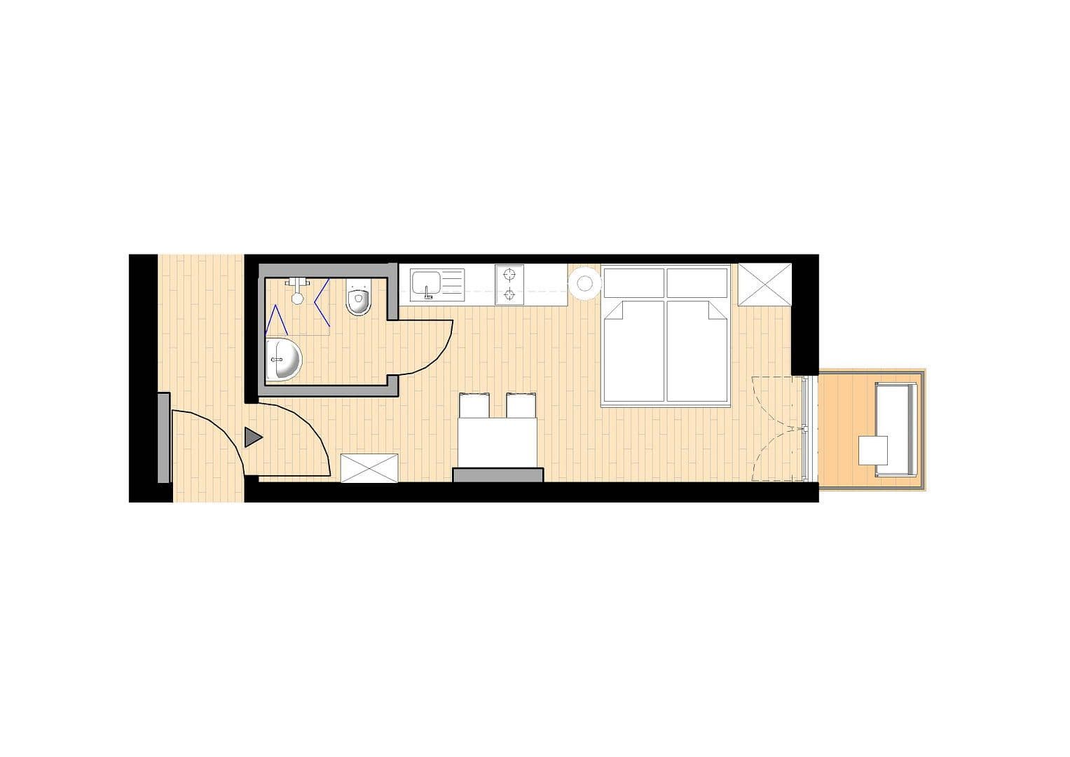 Pronájem bytu 1+1 24 m², Ezanvillestr. 14, Heidelberg, Bádensko-Württembersko Pronájem bytu 1+1 24 m², Ezanvillestr. 14, Heidelberg, Bádensko-Württembersko