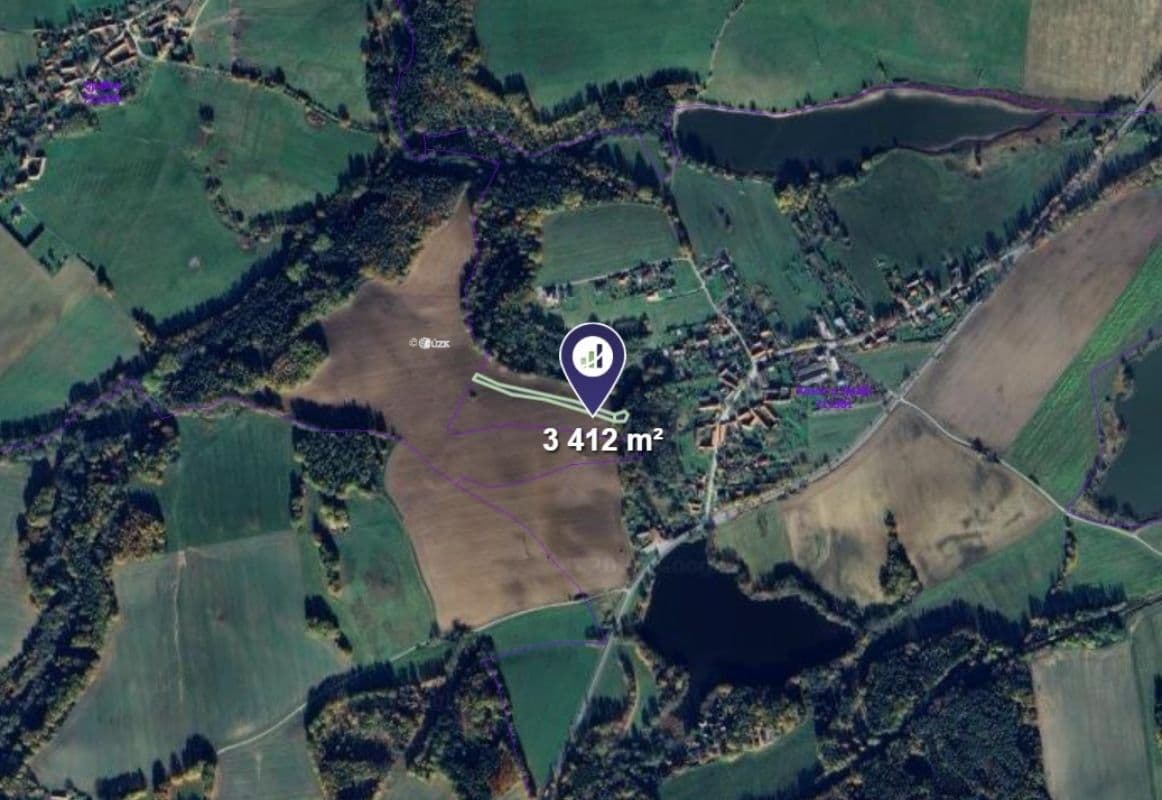 Prodej pozemku 3.412 m², Kamenný Újezd, Jihočeský kraj Prodej pozemku 3.412 m², Kamenný Újezd, Jihočeský kraj