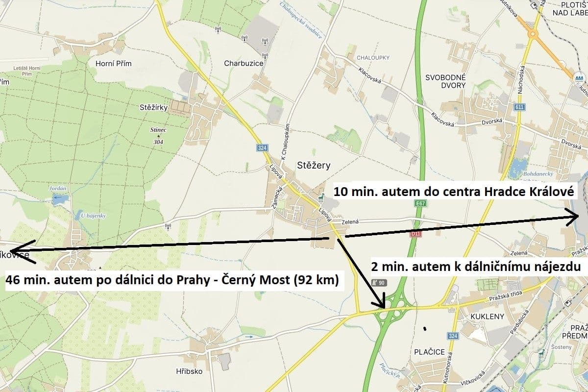 Prodej pozemku 966 m², Stěžery, Královéhradecký kraj Prodej pozemku 966 m², Stěžery, Královéhradecký kraj