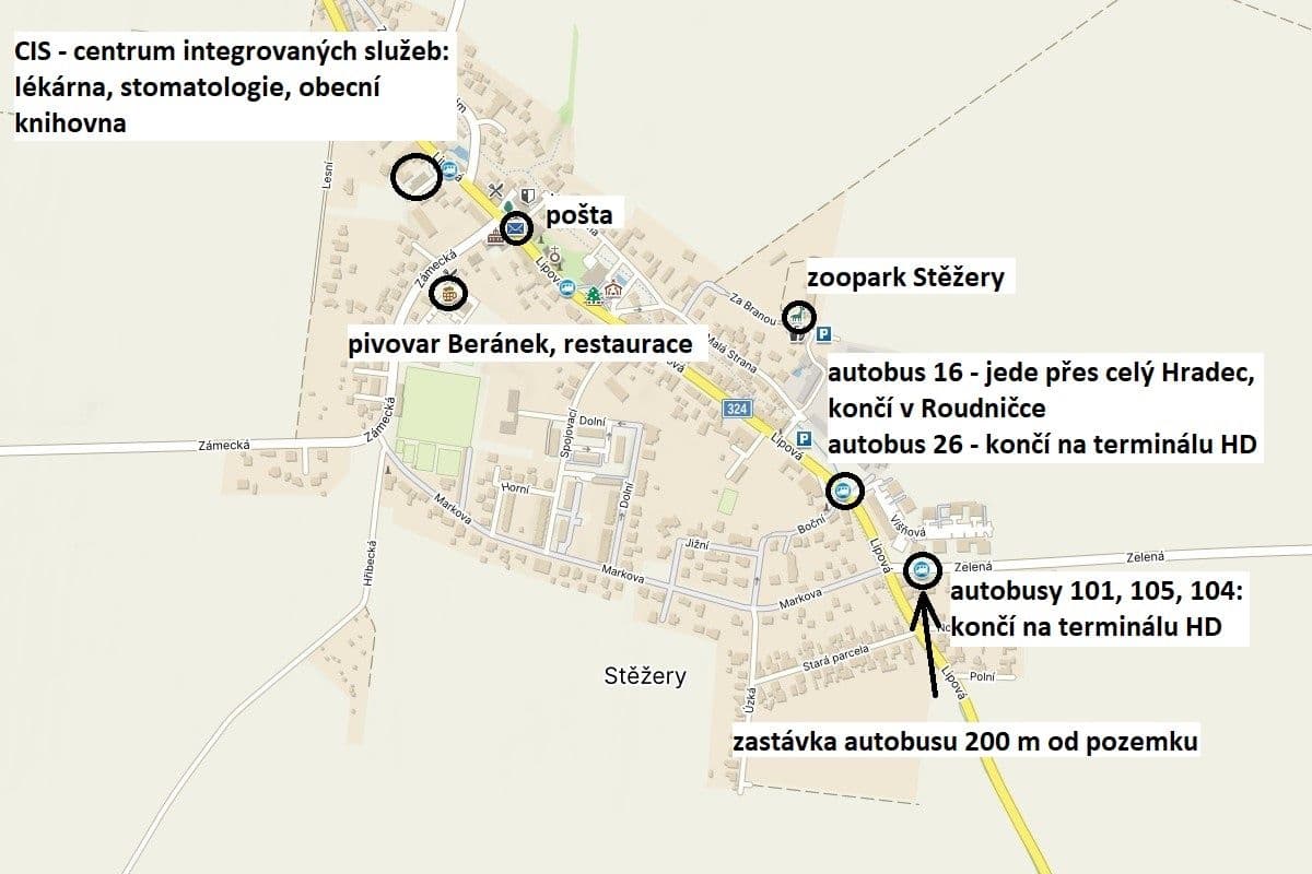 Prodej pozemku 966 m², Stěžery, Královéhradecký kraj Prodej pozemku 966 m², Stěžery, Královéhradecký kraj