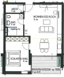 Pronájem bytu 2+kk 58 m², Lauchheim, Bádensko-Württembersko Pronájem bytu 2+kk 58 m², Lauchheim, Bádensko-Württembersko