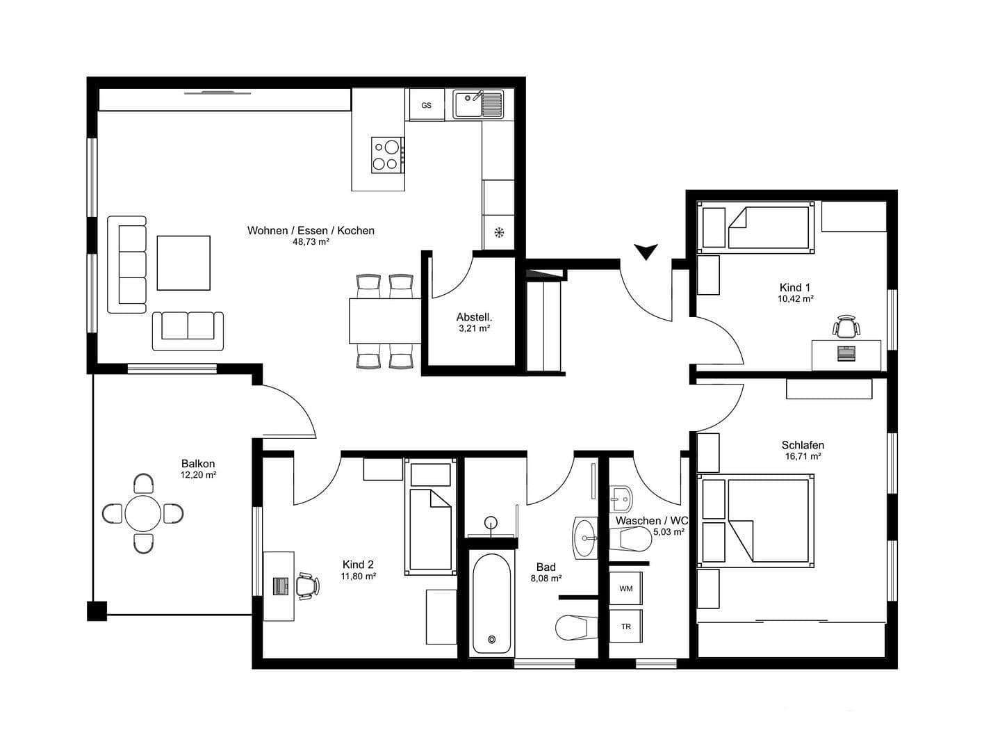 Pronájem bytu 4+1 111 m², Prachatitzer Straße 7, Passau, Bavorsko Pronájem bytu 4+1 111 m², Prachatitzer Straße 7, Passau, Bavorsko
