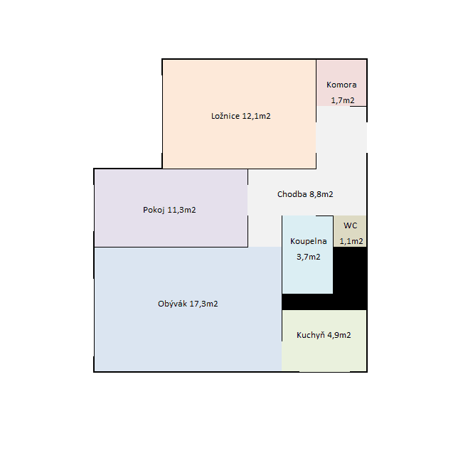 Prodej bytu 3+1 62 m², Kubíkova, Praha, Praha Prodej bytu 3+1 62 m², Kubíkova, Praha, Praha