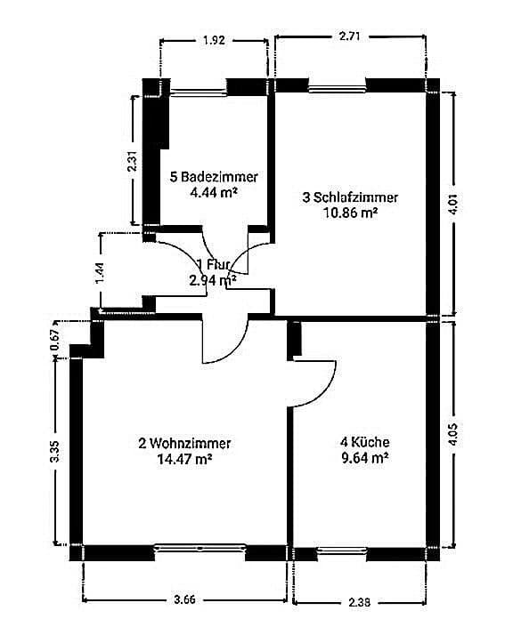 Pronájem bytu 2+1 39 m², Delitzscher Str. 88, Leipzig, Sasko Pronájem bytu 2+1 39 m², Delitzscher Str. 88, Leipzig, Sasko