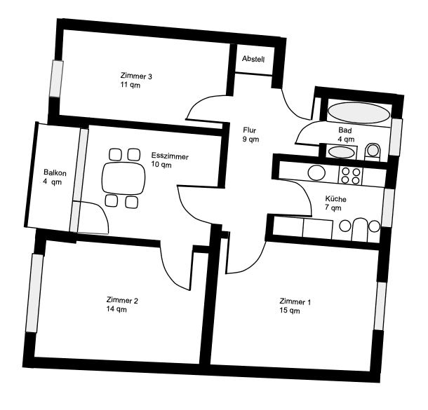 Pronájem bytu 1+1 71 m², Königswarter Str 35, München, Bavorsko Pronájem bytu 1+1 71 m², Königswarter Str 35, München, Bavorsko