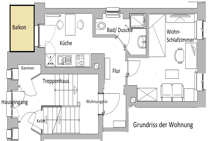 Pronájem bytu 1+1 34 m², Kieler Str.45, Leipzig, Sasko Pronájem bytu 1+1 34 m², Kieler Str.45, Leipzig, Sasko