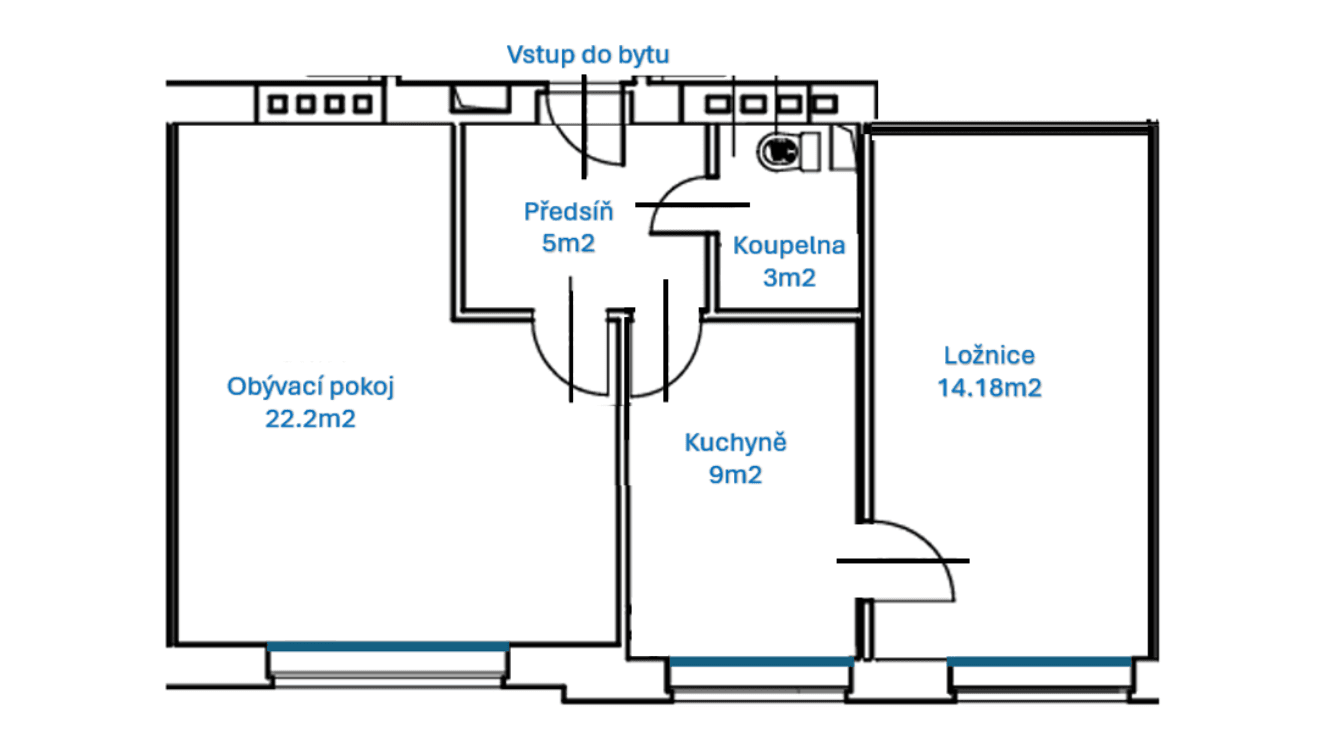 Prodej bytu 2+1 53 m², Evropská, Praha, Praha Prodej bytu 2+1 53 m², Evropská, Praha, Praha