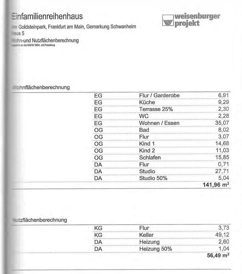 Prodej domu 142 m², pozemek 250 m², Am Goldsteinpark 1D, Frankfurt am Main, Hessen Prodej domu 142 m², pozemek 250 m², Am Goldsteinpark 1D, Frankfurt am Main, Hessen