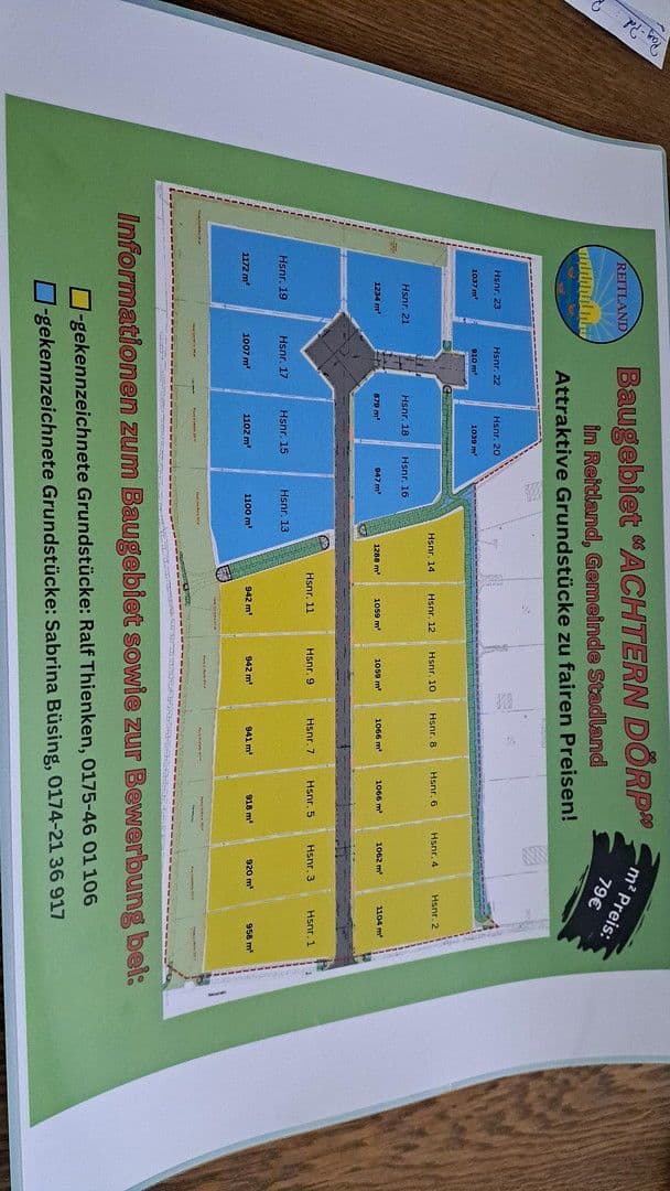 Prodej pozemku 1.000 m², Stadland, Dolní Sasko Prodej pozemku 1.000 m², Stadland, Dolní Sasko