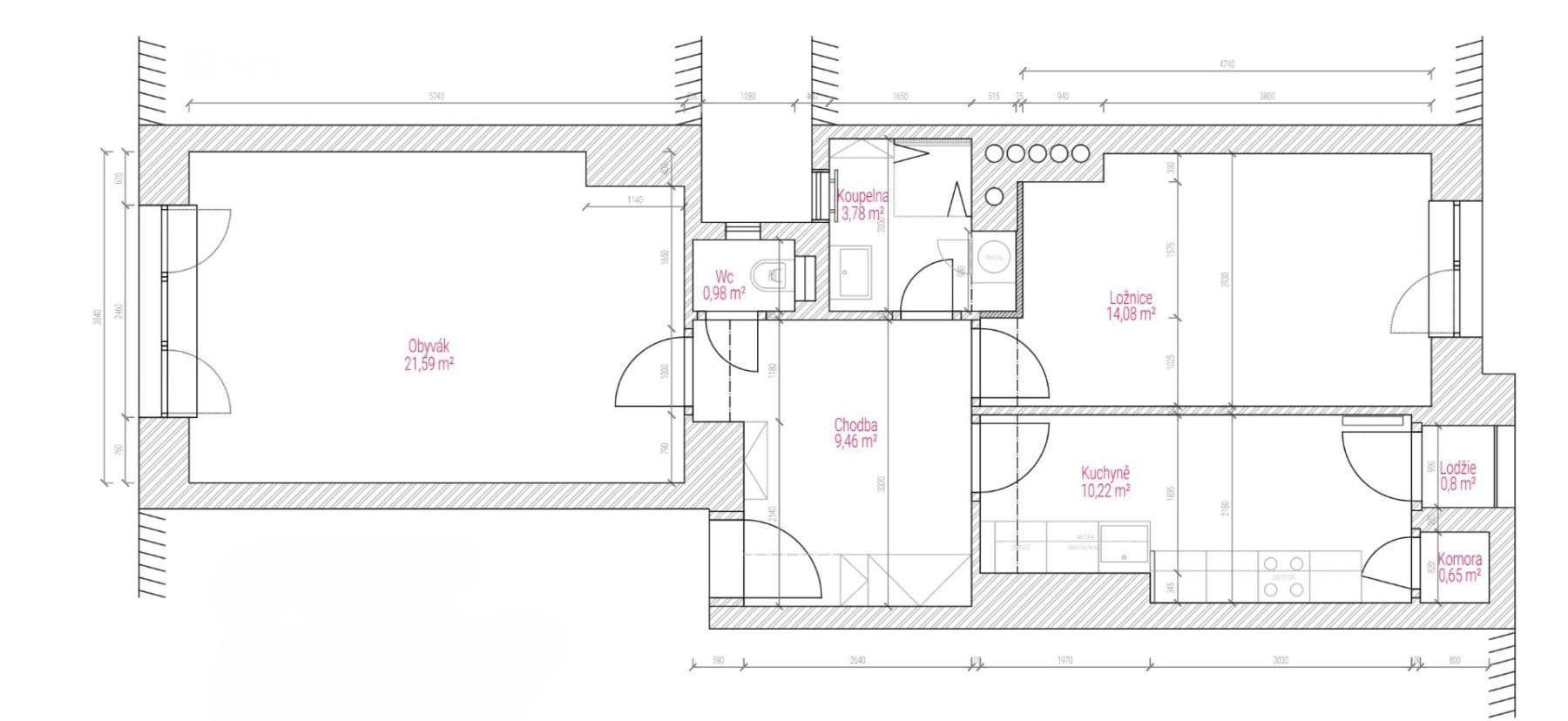 Pronájem bytu 2+1 62 m², Příční, Brno, Jihomoravský kraj Pronájem bytu 2+1 62 m², Příční, Brno, Jihomoravský kraj