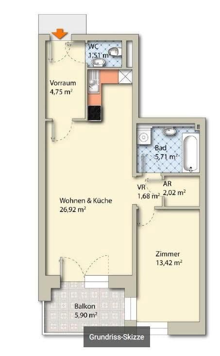 Pronájem bytu 2+1 56 m², Wien, Wien Pronájem bytu 2+1 56 m², Wien, Wien