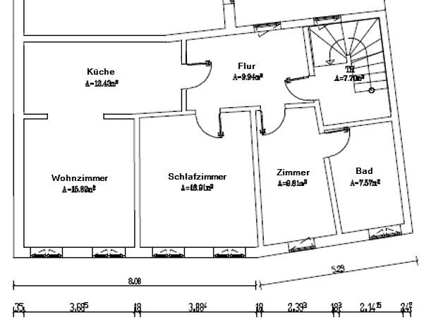 Pronájem bytu 3+1 75 m², Käthe-Kollwitz-Str. 17, Apolda, Durynsko Pronájem bytu 3+1 75 m², Käthe-Kollwitz-Str. 17, Apolda, Durynsko