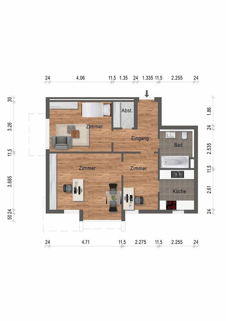 Pronájem bytu 2+kk 63 m², Fritz-Reuter-Straße 16, Stuttgart, Bádensko-Württembersko Pronájem bytu 2+kk 63 m², Fritz-Reuter-Straße 16, Stuttgart, Bádensko-Württembersko