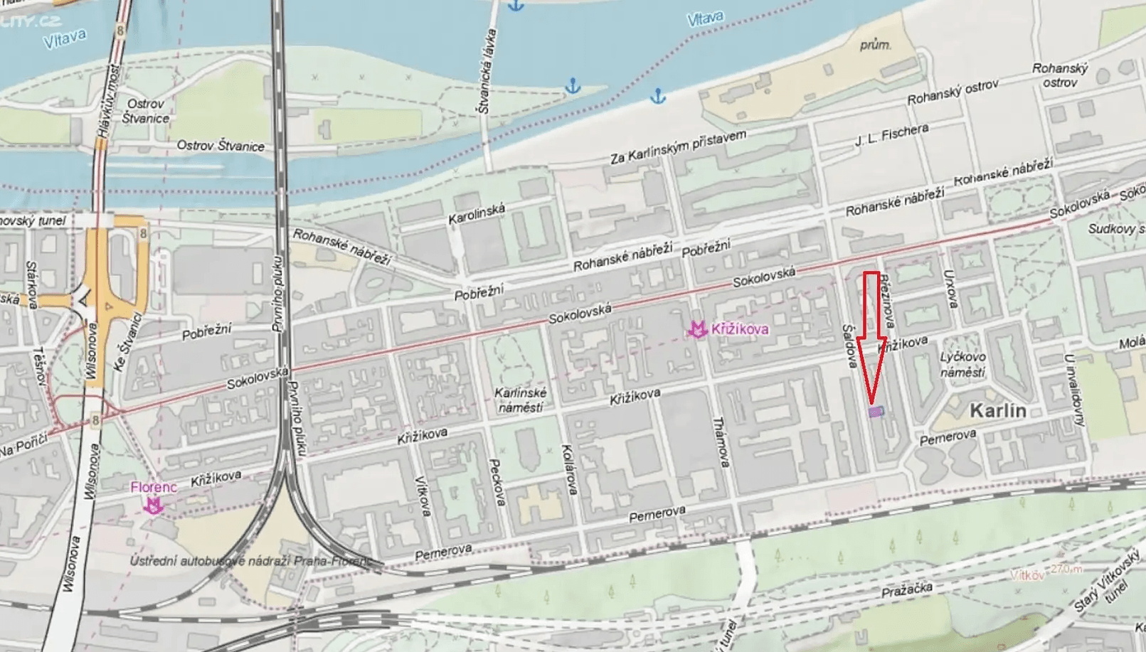 Pronájem bytu 2+kk 45 m², Šaldova, Praha, Praha Pronájem bytu 2+kk 45 m², Šaldova, Praha, Praha