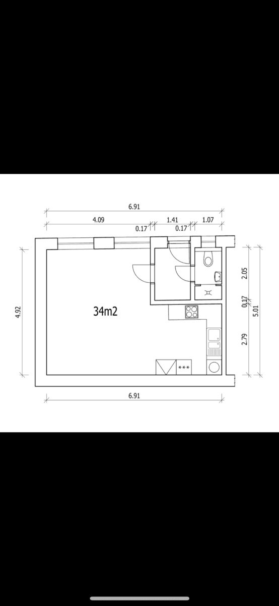 Pronájem bytu 1+kk 34 m², Kutnohorská, Praha, Praha Pronájem bytu 1+kk 34 m², Kutnohorská, Praha, Praha