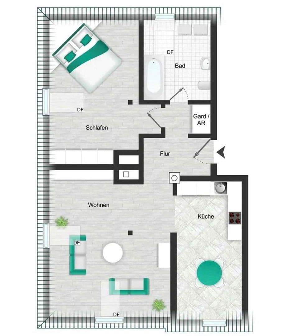 Pronájem bytu 2+1 63 m², Obere Bergstraße 54, Radebeul, Sasko Pronájem bytu 2+1 63 m², Obere Bergstraße 54, Radebeul, Sasko