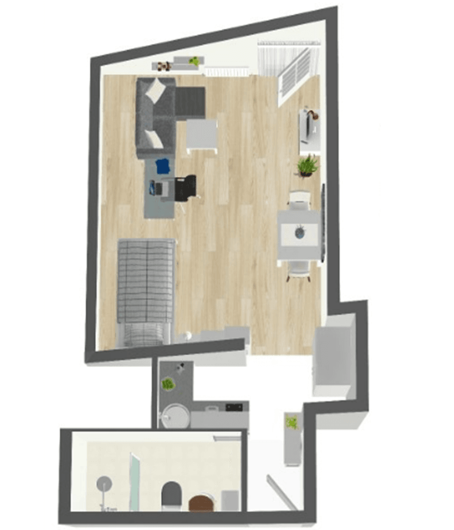 Pronájem bytu 1+1 23 m², Habichtstraße 2, Herrenberg, Bádensko-Württembersko Pronájem bytu 1+1 23 m², Habichtstraße 2, Herrenberg, Bádensko-Württembersko