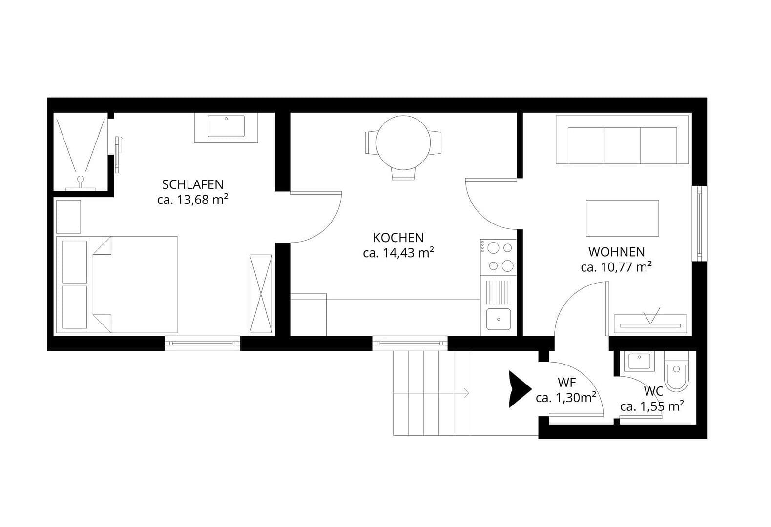 Prodej bytu 2+1 42 m², Leonberg, Bádensko-Württembersko Prodej bytu 2+1 42 m², Leonberg, Bádensko-Württembersko