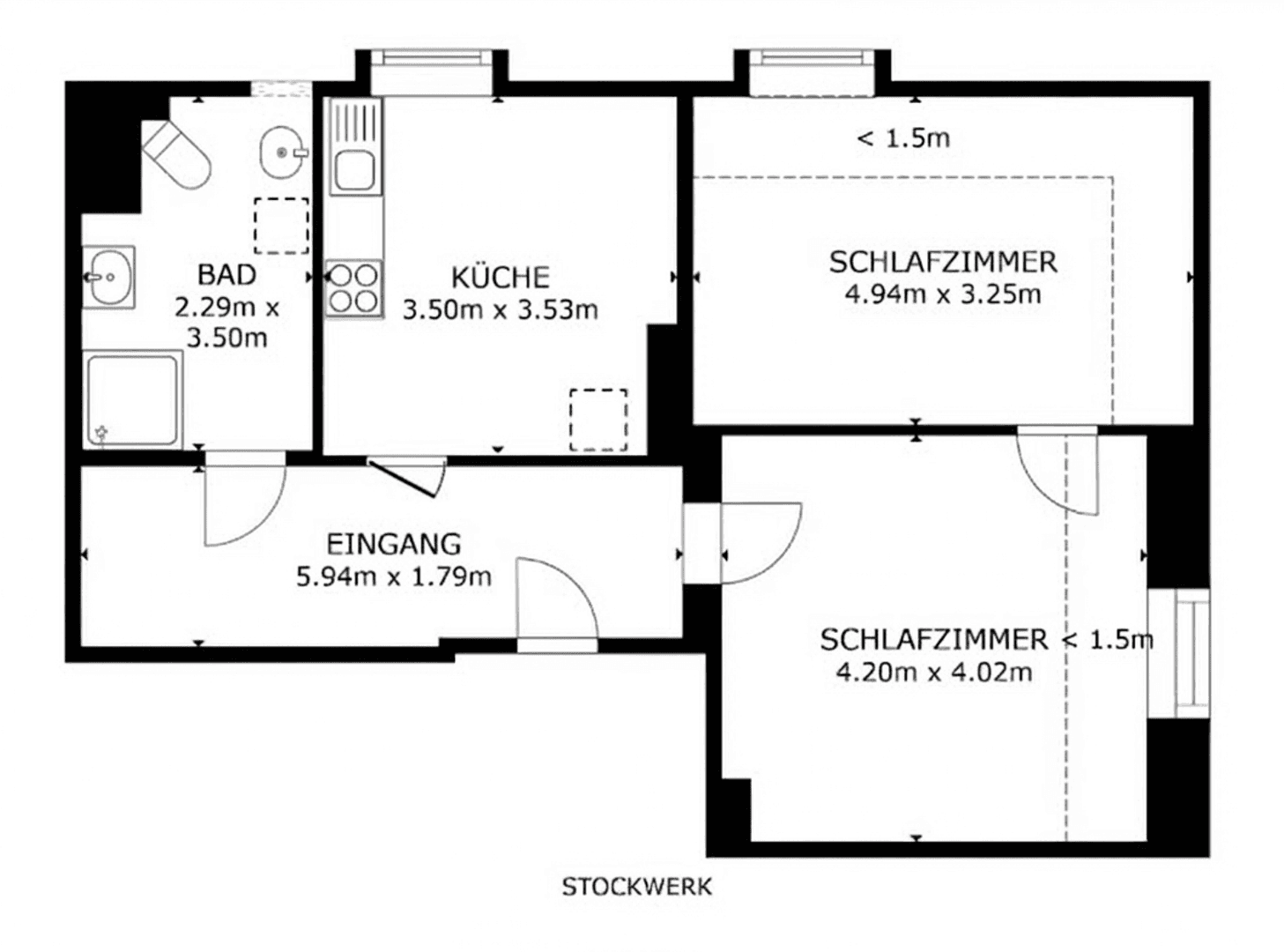 Pronájem bytu 2+1 59 m², Annenstraße, Witten, Severní Porýní-Vestfálsko Pronájem bytu 2+1 59 m², Annenstraße, Witten, Severní Porýní-Vestfálsko
