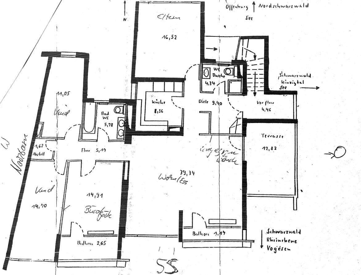 Prodej bytu 5+1 140 m², Offenburg, Bádensko-Württembersko Prodej bytu 5+1 140 m², Offenburg, Bádensko-Württembersko