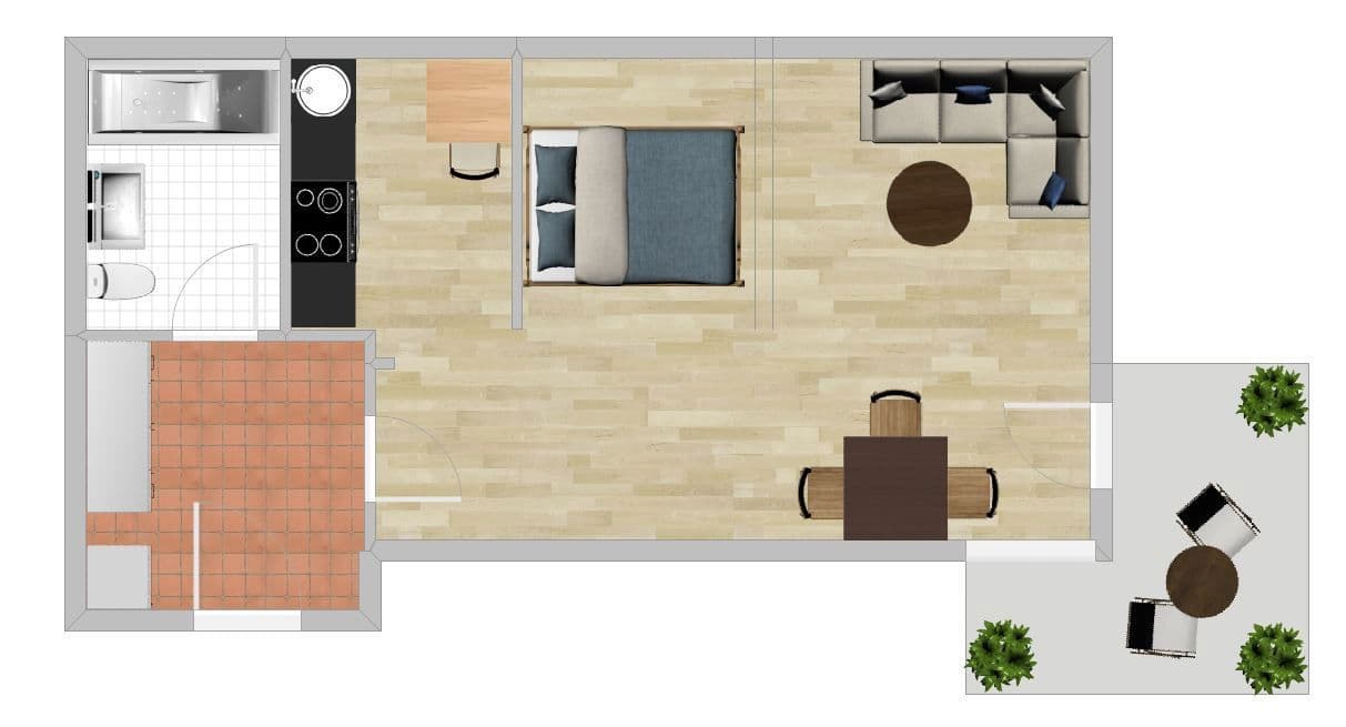 Pronájem bytu 1+1 43 m², Adlzreiterstraße 16, München, Bavorsko Pronájem bytu 1+1 43 m², Adlzreiterstraße 16, München, Bavorsko
