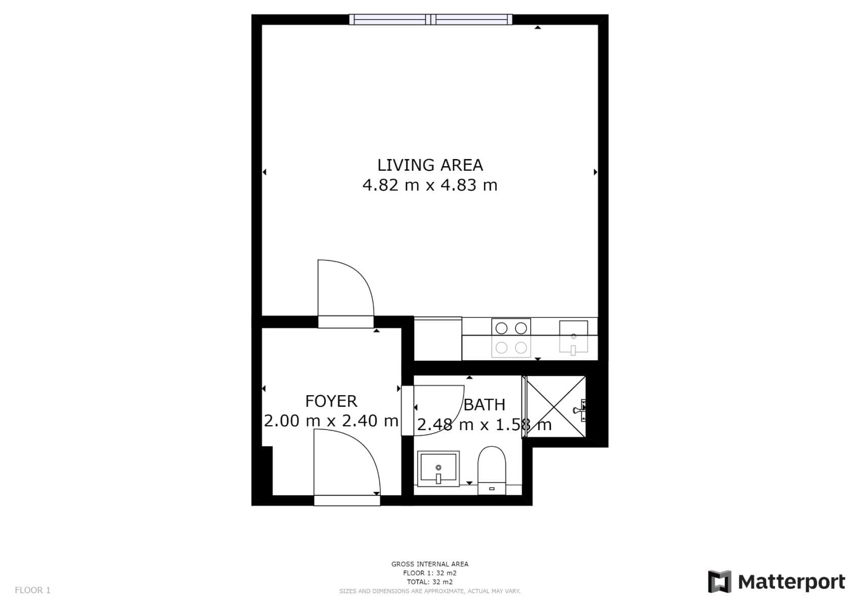 Pronájem bytu 1+kk 31 m², Grafická, Praha, Praha Pronájem bytu 1+kk 31 m², Grafická, Praha, Praha