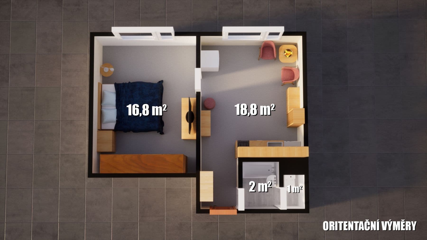 Pronájem bytu 2+kk 36 m², Písečná, Chomutov, Ústecký kraj Pronájem bytu 2+kk 36 m², Písečná, Chomutov, Ústecký kraj