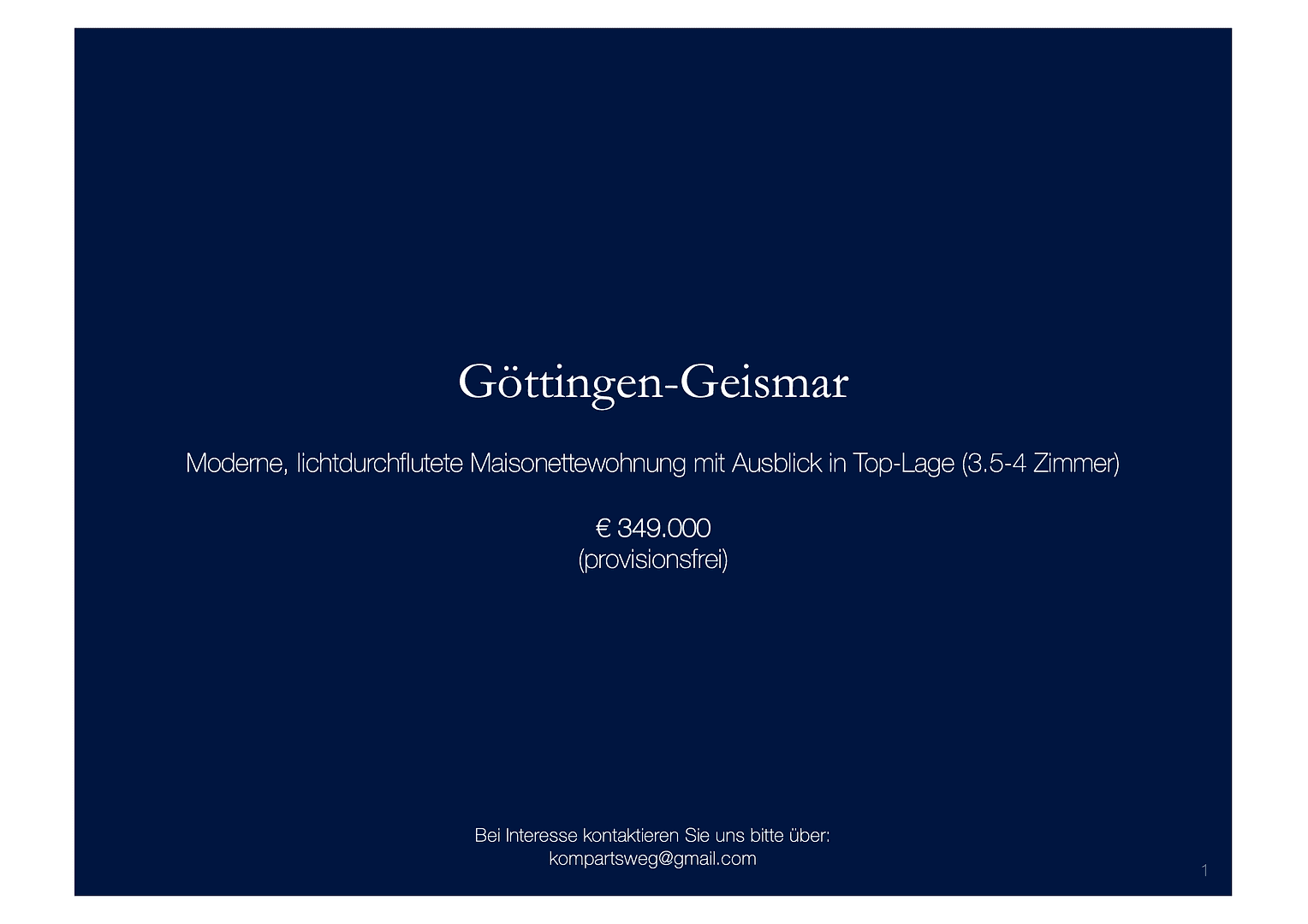 Prodej bytu 4+1 100 m², Kompartsweg 2, Göttingen, Dolní Sasko Prodej bytu 4+1 100 m², Kompartsweg 2, Göttingen, Dolní Sasko