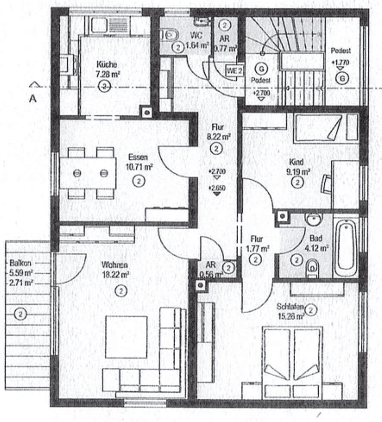 Pronájem bytu 4+1 81 m², Wörth am Rhein, Porýní-Falc Pronájem bytu 4+1 81 m², Wörth am Rhein, Porýní-Falc