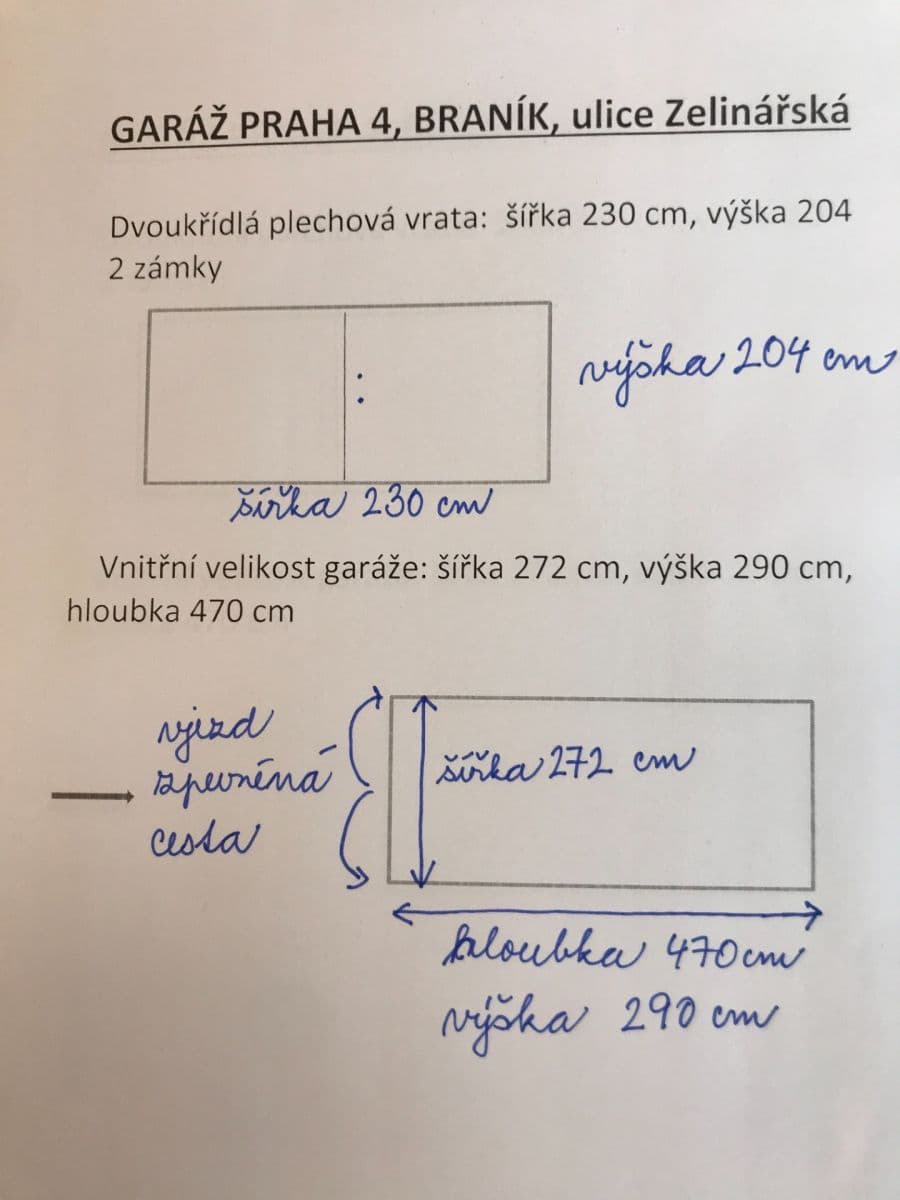 Pronájem garáže 20 m², Zelinářská, Praha, Praha Pronájem garáže 20 m², Zelinářská, Praha, Praha