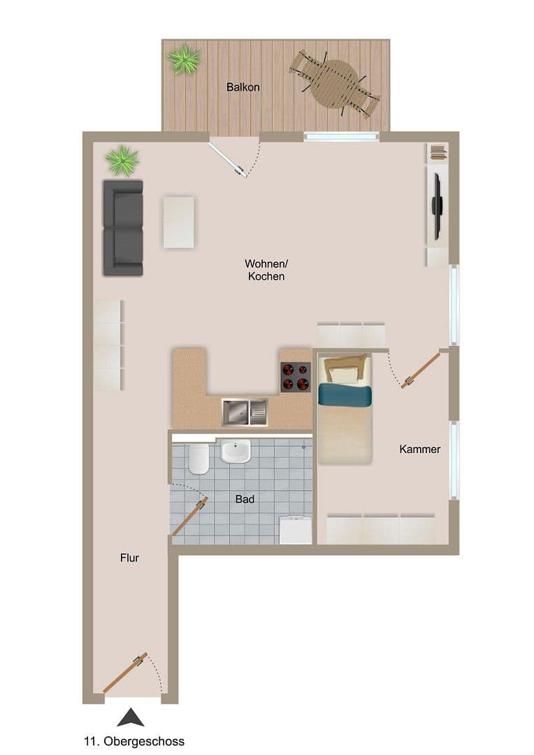 Prodej bytu 2+1 59 m², Miesbacher Str. 8, Brunnthal, Bavorsko Prodej bytu 2+1 59 m², Miesbacher Str. 8, Brunnthal, Bavorsko