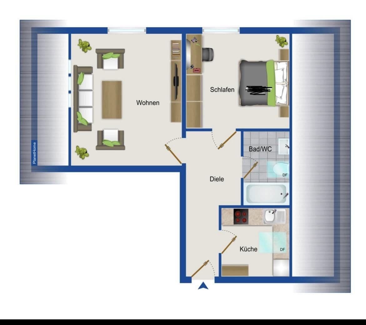 Prodej bytu 2+1 59 m², Neulußheim, Bádensko-Württembersko Prodej bytu 2+1 59 m², Neulußheim, Bádensko-Württembersko