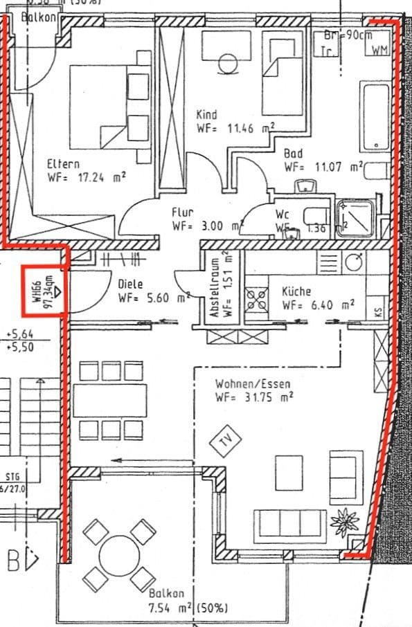 Pronájem bytu 3+1 98 m², Köln, Severní Porýní-Vestfálsko Pronájem bytu 3+1 98 m², Köln, Severní Porýní-Vestfálsko