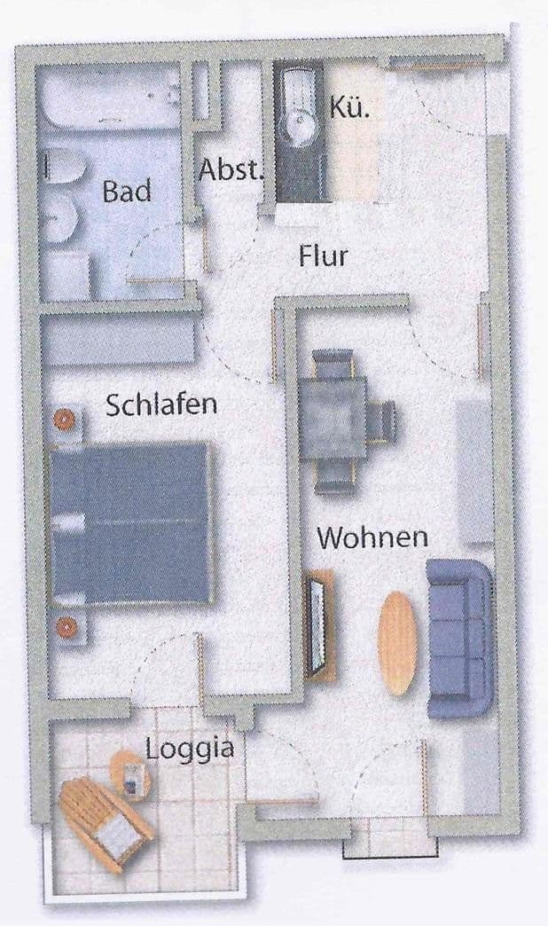 Pronájem bytu 2+1 44 m², Rheinäuser Str. 103, Mannheim, Bádensko-Württembersko Pronájem bytu 2+1 44 m², Rheinäuser Str. 103, Mannheim, Bádensko-Württembersko