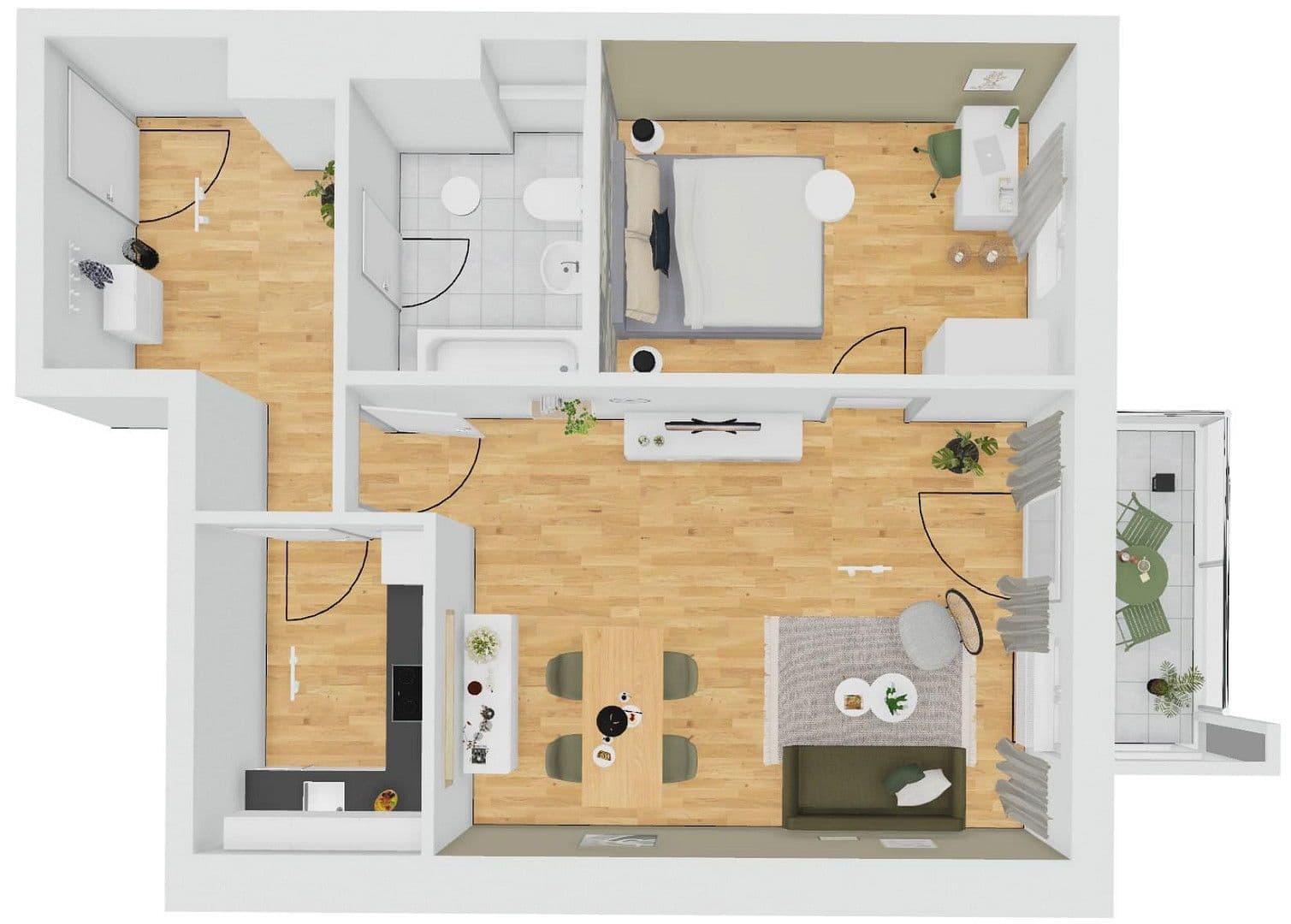 Pronájem bytu 2+1 62 m², Am Hohlweg 1, Gersthofen, Bavorsko Pronájem bytu 2+1 62 m², Am Hohlweg 1, Gersthofen, Bavorsko