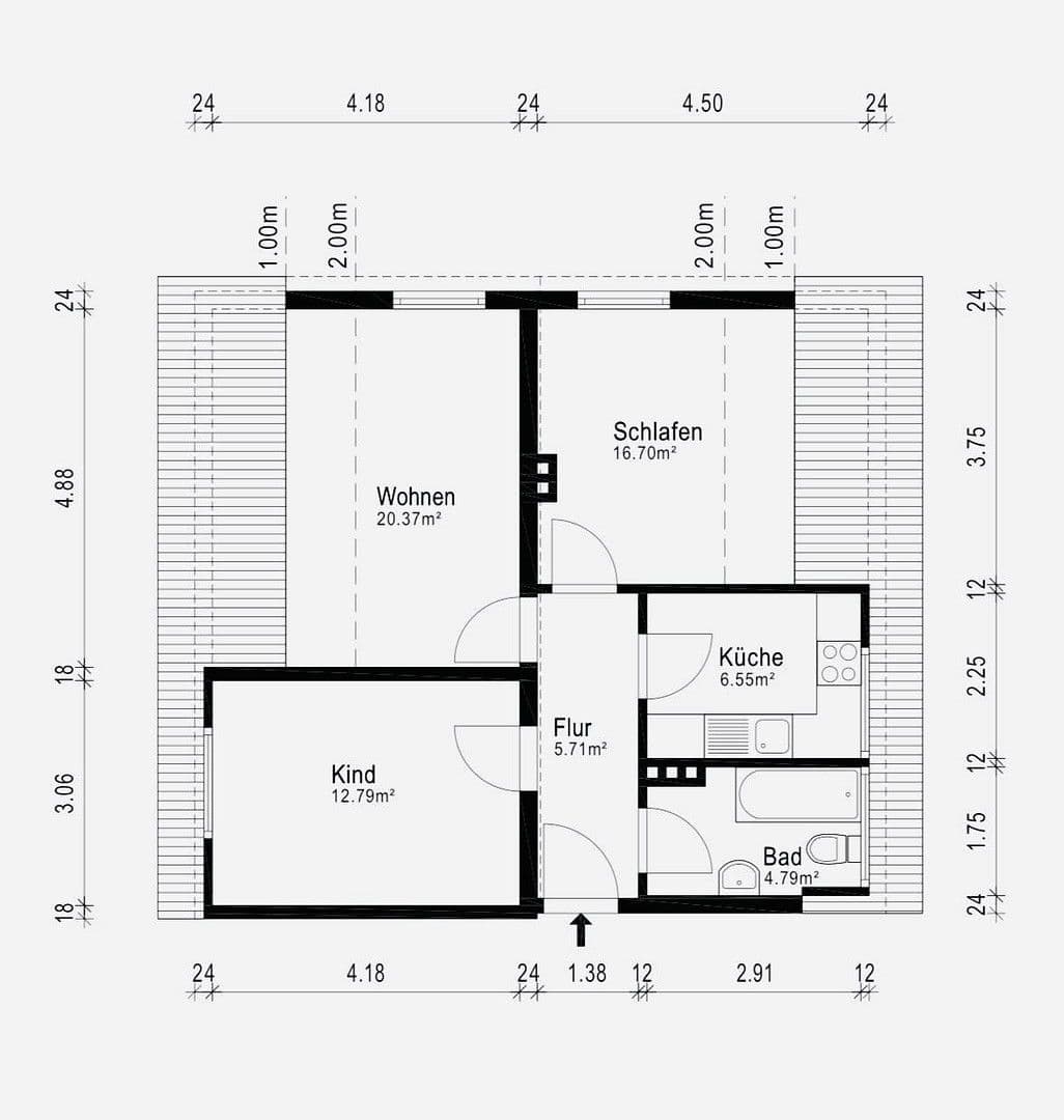 Pronájem bytu 3+1 65 m², Ilsenburger Straße 20, Bad Harzburg, Dolní Sasko Pronájem bytu 3+1 65 m², Ilsenburger Straße 20, Bad Harzburg, Dolní Sasko