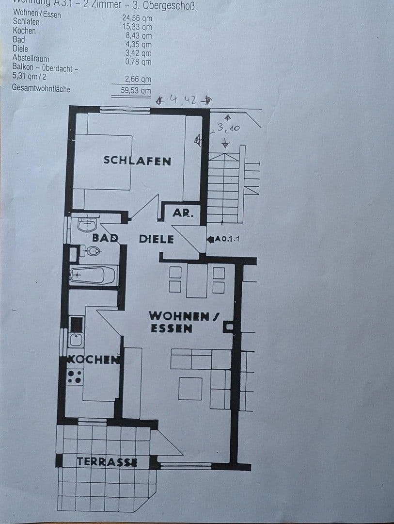 Prodej bytu 2+1 60 m², Ramonvillestr. 36, Karben, Hessen Prodej bytu 2+1 60 m², Ramonvillestr. 36, Karben, Hessen