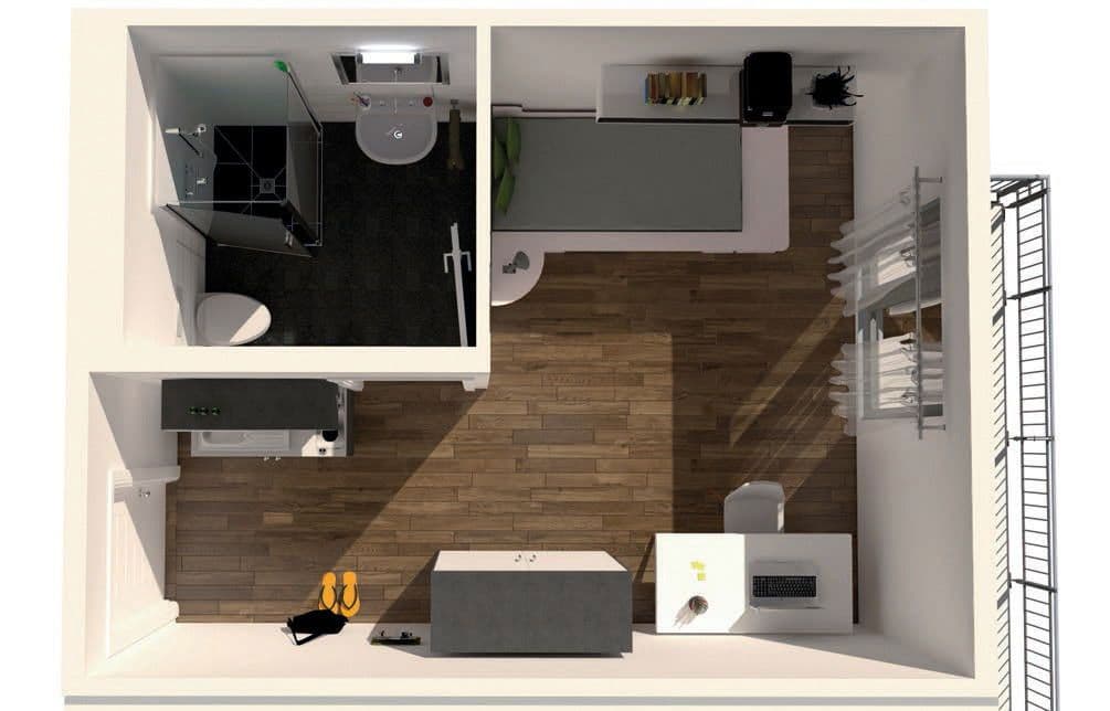 Pronájem bytu 1+1 18 m², Firnhaberstr. 12, Augsburg, Bavorsko Pronájem bytu 1+1 18 m², Firnhaberstr. 12, Augsburg, Bavorsko