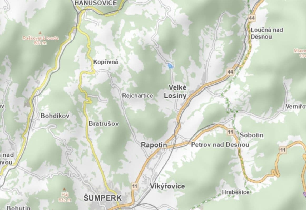 Prodej pozemku 18.929 m², Velké Losiny, Olomoucký kraj Prodej pozemku 18.929 m², Velké Losiny, Olomoucký kraj