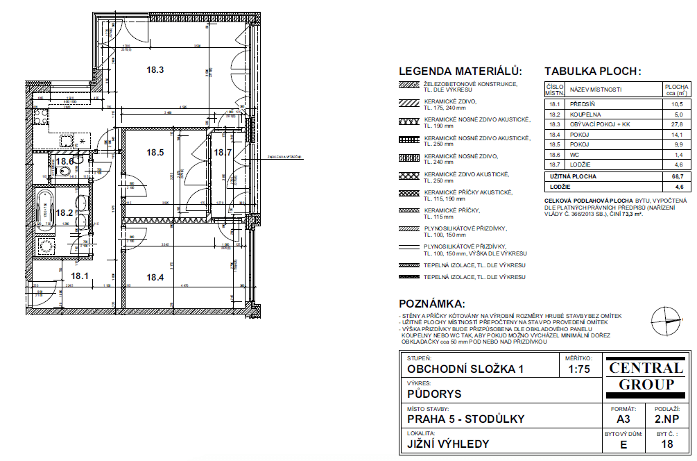 Pronájem bytu 3+kk 78 m², Toufarova, Praha, Praha Pronájem bytu 3+kk 78 m², Toufarova, Praha, Praha