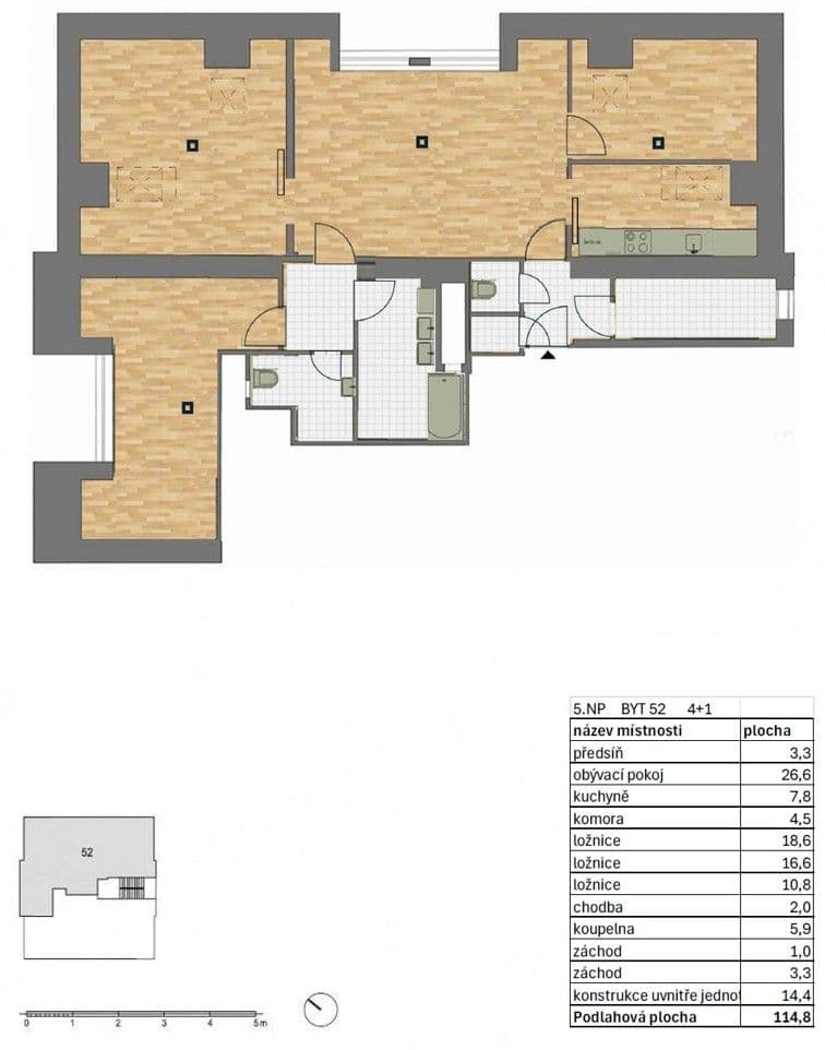 Pronájem bytu 4+1 100 m², Hradeckých, Praha, Praha Pronájem bytu 4+1 100 m², Hradeckých, Praha, Praha