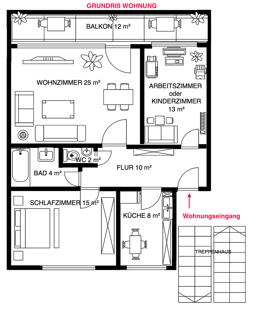 Pronájem bytu 3+1 83 m², Tostedt, Dolní Sasko Pronájem bytu 3+1 83 m², Tostedt, Dolní Sasko