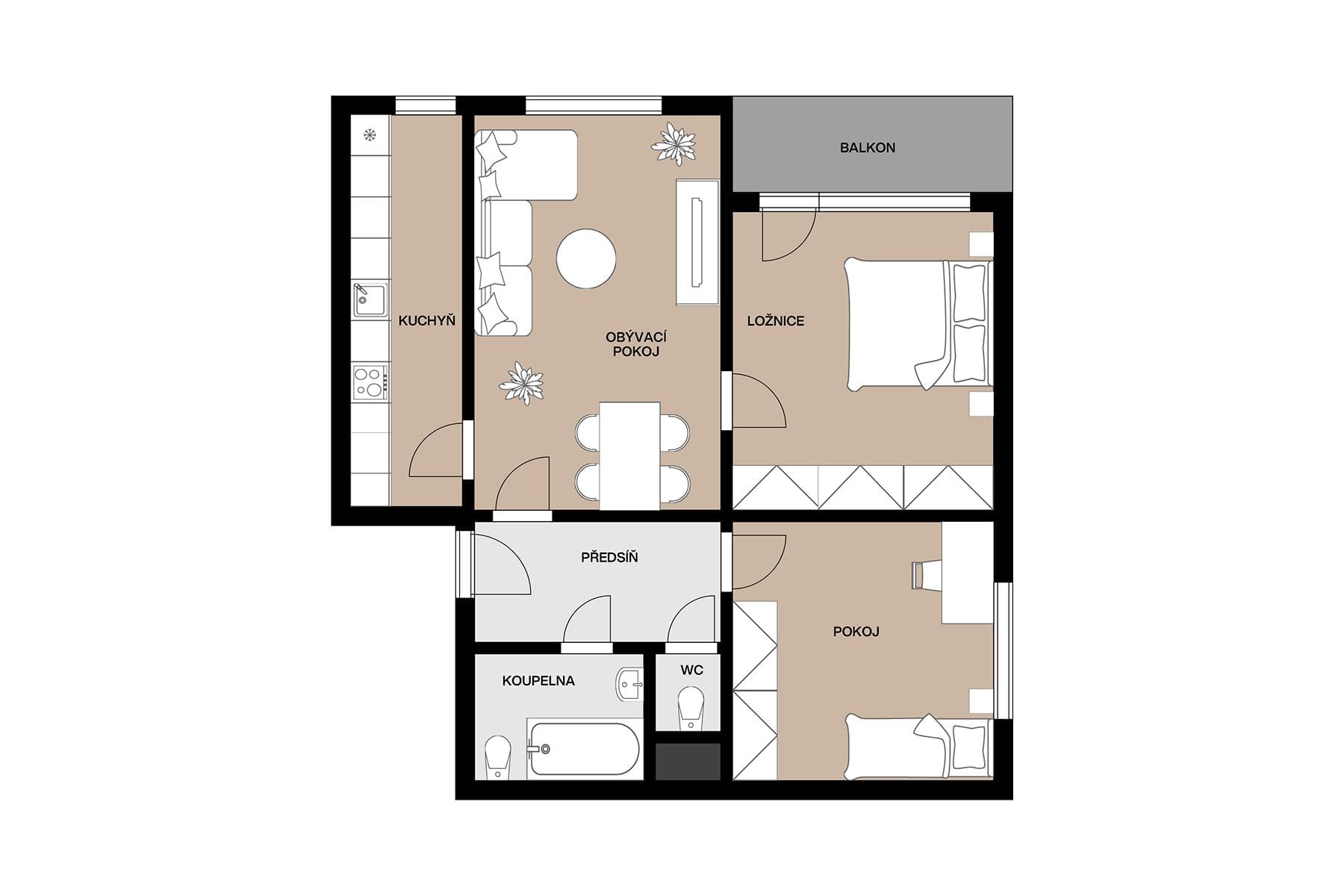 Prodej bytu 3+1 66 m², Na Tržišti, Benešov, Středočeský kraj Prodej bytu 3+1 66 m², Na Tržišti, Benešov, Středočeský kraj