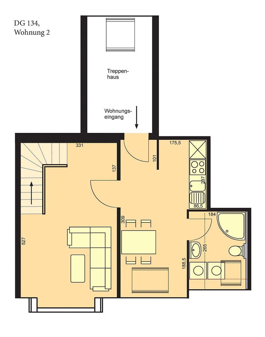 Pronájem bytu 3+1 59 m², Kiel, Šlesvicko-Holštýnsko Pronájem bytu 3+1 59 m², Kiel, Šlesvicko-Holštýnsko
