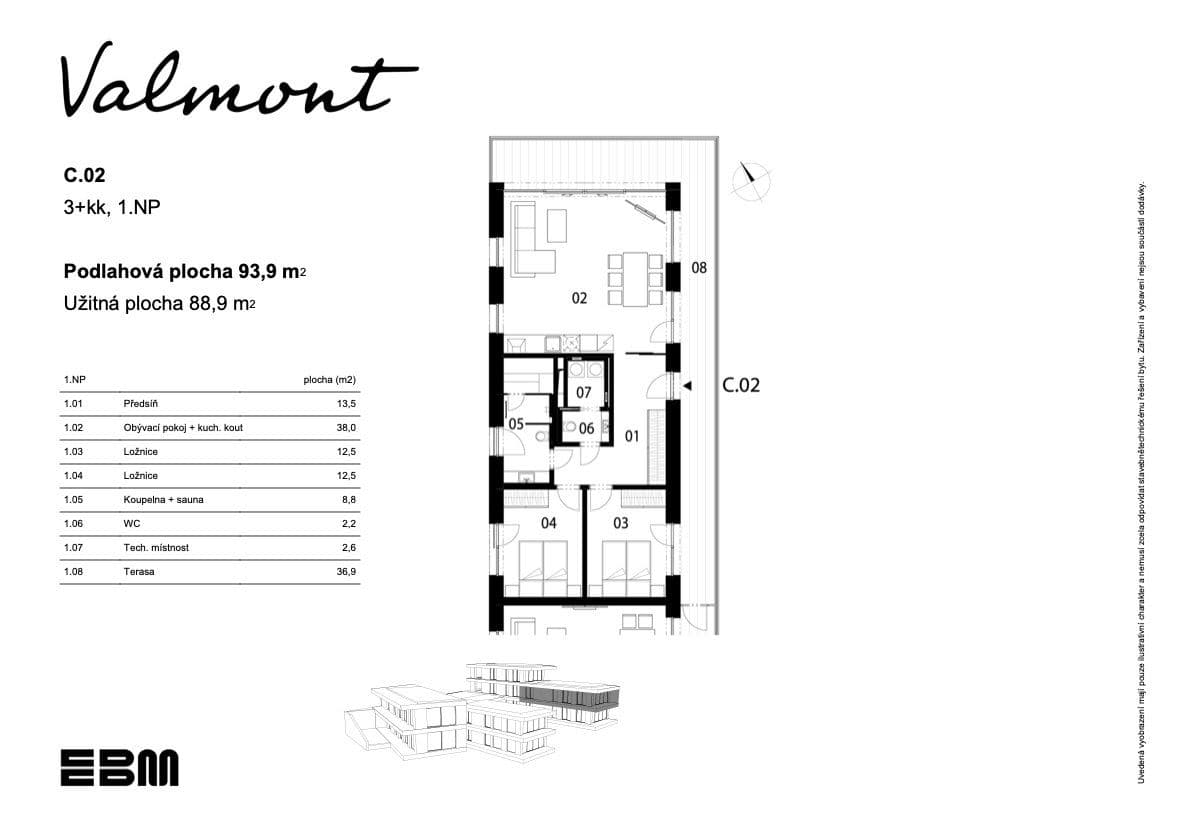 Prodej bytu 3+kk 89 m², Lázeňský vrch, Doksy, Liberecký kraj Prodej bytu 3+kk 89 m², Lázeňský vrch, Doksy, Liberecký kraj